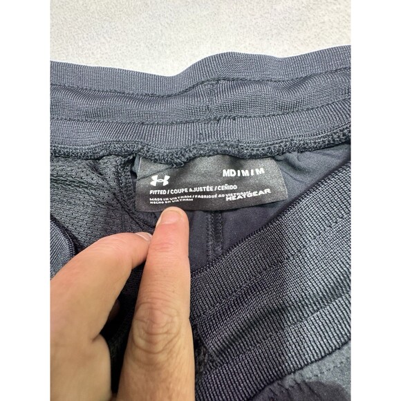 Mens Black Loose Fit Track Pants Size M Heat Gear Under Armour NWOT - Picture 8 of 12